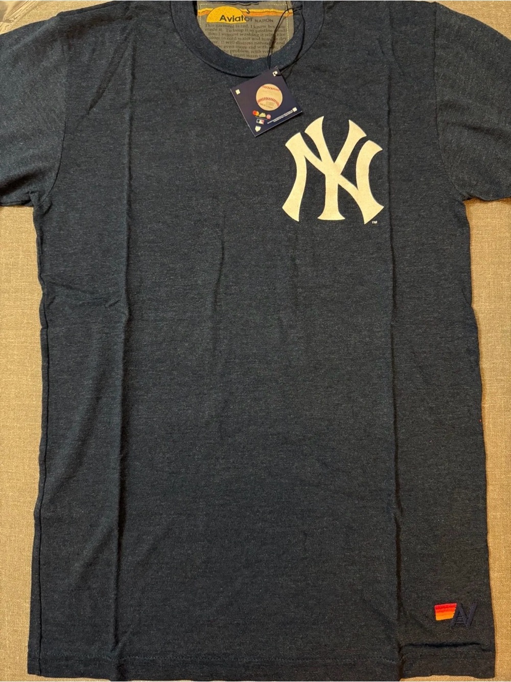 NWT Aviator Nation X MLB New York Yankees Unisex Crew Tee